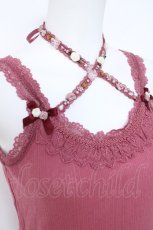 画像3: axes femme / バラクロスストラップキャミ  ピンク Y-26-05-17-027-AX-TO-SZ-ZY (3)