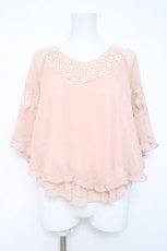 画像1: axes femme / Backデザインシフォントップス M アワピンク Y-26-05-19-050-AX-TO-SZ-ZY (1)