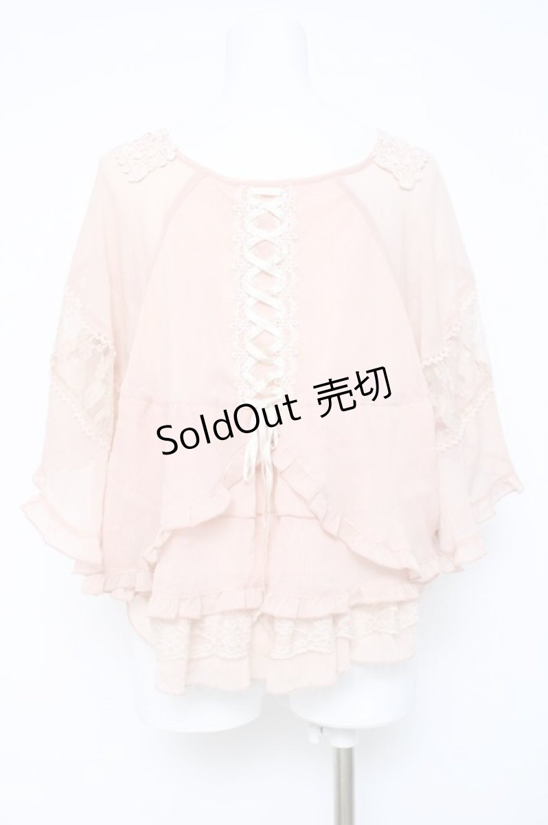 画像2: axes femme / Backデザインシフォントップス M アワピンク Y-26-05-19-050-AX-TO-SZ-ZY (2)