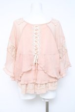 画像2: axes femme / Backデザインシフォントップス M アワピンク Y-26-05-19-050-AX-TO-SZ-ZY (2)