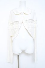 画像1: GRAMM / レース切替ドルマンボレロ  白 Y-26-05-19-060-HN-TO-SZ-ZY (1)