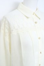 画像3: LIZ LISA / レース切替ブラウス  生成り Y-26-05-19-062-LO-BL-SZ-ZY (3)
