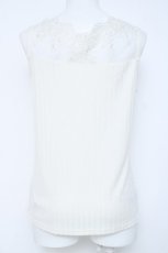 画像2: axes femme / 繊細レースタンク M 白 Y-26-05-19-001-AX-TO-SZ-ZY (2)
