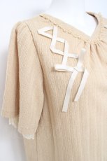 画像3: axes femme / レースアッププルオーバー  ベージュ Y-26-05-19-069-AX-TO-SZ-ZY (3)