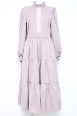 画像1: m petit by misako / AM＊レースティアードワンピース M 中桃 Y-26-05-19-086-LO-OP-SZ-ZY (1)