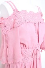 画像4: LIZ LISA / フィッシュテールロングワンピース 0 ピンク Y-26-05-19-087-LO-OP-SZ-ZY (4)