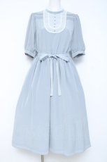 画像1: Melody BasKet / ラウンドヨークワンピース M サックス Y-26-05-19-092-LO-OP-SZ-ZY (1)
