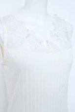 画像3: axes femme / 繊細レースタンク M 白 Y-26-05-19-001-AX-TO-SZ-ZY (3)