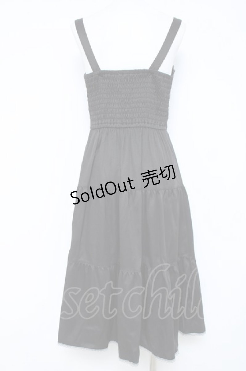 画像2: axes femme POETIQUE / スカラップ刺繍キャミワンピース  黒 Y-26-05-19-099-AX-OP-SZ-ZY (2)