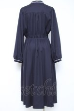 画像2: axes femme / 裾刺繍ナポレオン風ワンピース  紺 Y-26-05-19-102-AX-OP-SZ-ZY (2)