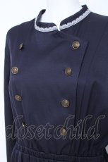 画像3: axes femme / 裾刺繍ナポレオン風ワンピース  紺 Y-26-05-19-102-AX-OP-SZ-ZY (3)