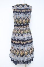 画像2: axes femme / 花×レース柄ワンピース M 紺 Y-26-05-19-110-AX-OP-SZ-ZY (2)