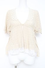 画像1: axes femme / ケープ風レースボレロ  ベージュ Y-26-05-19-113-AX-TO-AS-ZY (1)