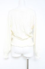 画像2: axes femme / 裾フリル&ストーンボタンニットカーディガン  白 Y-26-05-19-114-AX-TO-SZ-ZY (2)