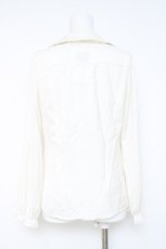 画像2: axes femme / ヨーク切替フリルブラウス  キナリ Y-26-05-19-116-AX-BL-SZ-ZY (2)
