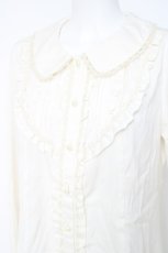 画像3: axes femme / ヨーク切替フリルブラウス  キナリ Y-26-05-19-116-AX-BL-SZ-ZY (3)