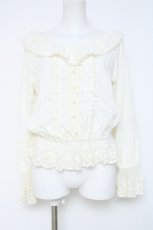 画像1: axes femme / ブラウス風オフショルトップス  生成り Y-26-05-19-117-AX-TO-SZ-ZY (1)