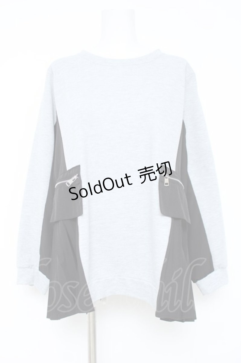 画像1: axes femme / 切り替えスウェット  グレーｘ黒 Y-26-05-19-119-AX-TO-AS-ZY (1)