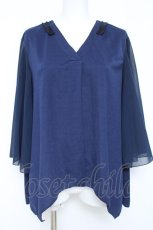 画像1: axes femme / 後ろレーストップス  紺 Y-26-05-19-014-AX-TO-SZ-ZY (1)