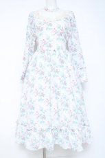 画像1: Kurumi Collaboration / 花柄クラシカルワンピース  白 Y-26-05-19-126-LO-OP-SZ-ZY (1)