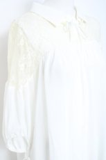 画像3: axes femme POETIQUE / レース切り替えプルブラウス  生成り Y-26-05-19-016-AX-TO-SZ-ZY (3)