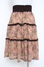 画像2: axes femme / 薔薇刺繍バイカラースカート   Y-26-05-19-147-AX-SK-SZ-ZY (2)