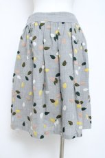 画像2: arcatere / 葉っぱ風刺繍スカート  グレー Y-26-05-19-151-LO-SK-AS-ZY (2)