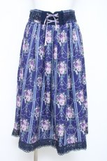 画像1: axes femme / シャンデリアフラワー柄スカート  紺 Y-26-05-19-155-AX-SK-SZ-ZY (1)