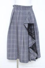 画像1: axes femme / レースラッフル×プリーツスカート  グレー Y-26-05-19-169-AX-SK-SZ-ZY (1)