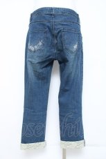 画像2: axes femme / フラワーパールレースストレッチデニムパンツ L インディゴ Y-26-05-19-173-AX-PA-SZ-ZY (2)