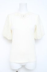 画像1: axes femme / レース袖プルオーバー  生成り Y-26-05-19-022-AX-TO-SZ-ZY (1)