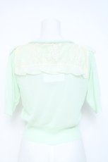 画像2: axes femme POETIQUE / 花モチーフカーディガン  ミント Y-26-05-19-026-AX-TO-SZ-ZY (2)