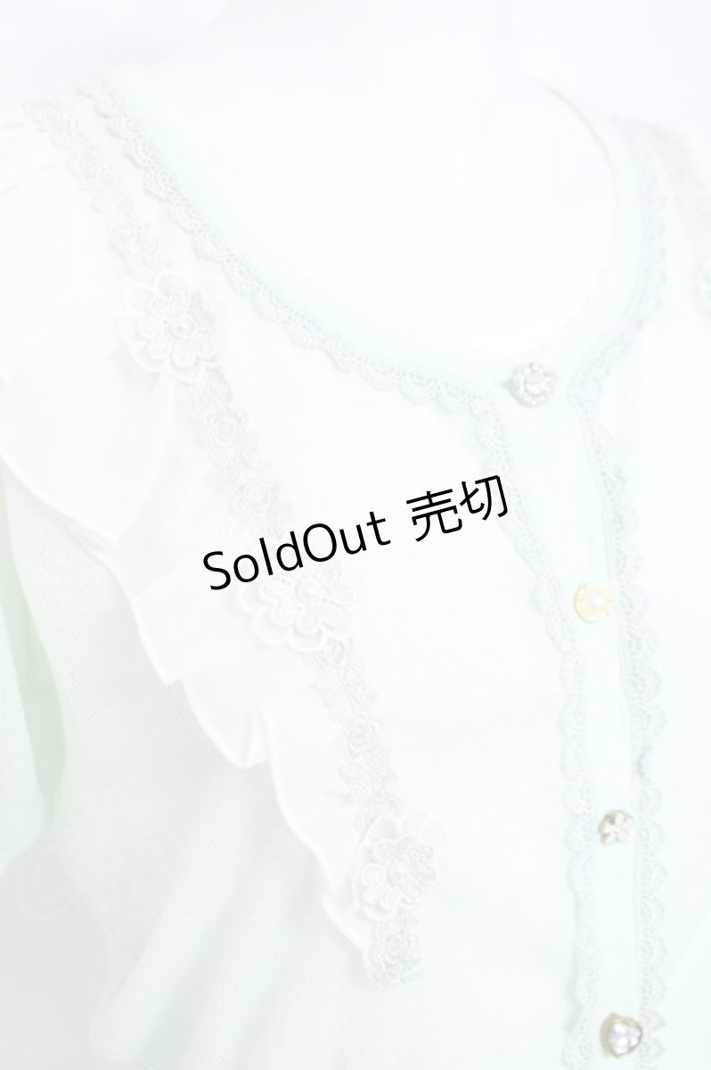 画像3: axes femme POETIQUE / 花モチーフカーディガン  ミント Y-26-05-19-026-AX-TO-SZ-ZY (3)