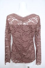 画像2: axes femme / 総レースVネックインナー M モカ Y-26-05-21-050-AX-TO-SZ-ZY (2)