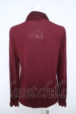 画像2: axes femme / タイ付きカットソー  ワイン Y-26-05-21-055-AX-TO-SZ-ZY (2)