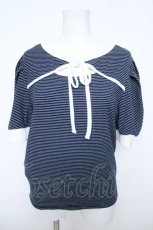 画像1: axes femme / 2WAYボーダーリブプルオーバー  紺 Y-26-05-21-067-AX-TO-SZ-ZY (1)
