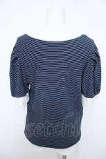 画像2: axes femme / 2WAYボーダーリブプルオーバー  紺 Y-26-05-21-067-AX-TO-SZ-ZY (2)