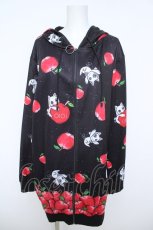 画像1: NieR Clothing / LONG LENGTH ZIP OUTER【Falling Apple】  黒×赤 Y-26-05-21-094-PU-TO-SZ-ZY (1)