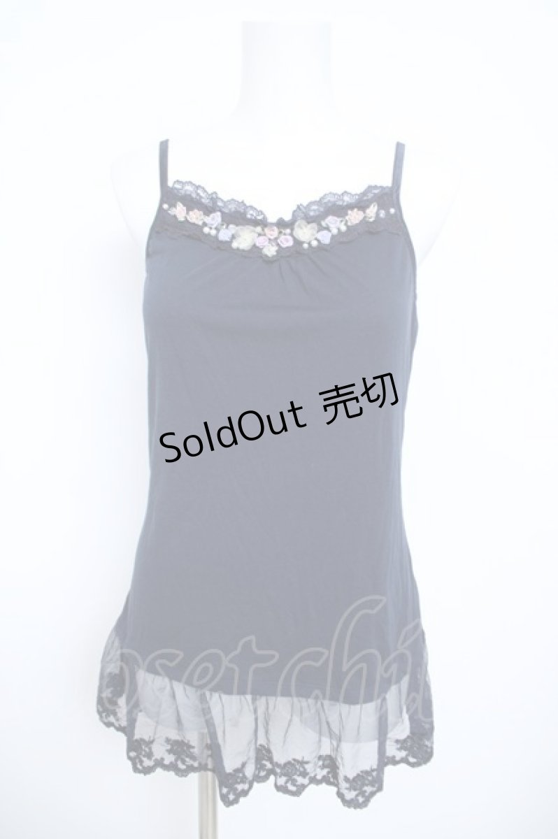 画像1: axes femme / ミニバラキャミ M 紺 Y-26-05-21-099-AX-TO-SZ-ZY (1)