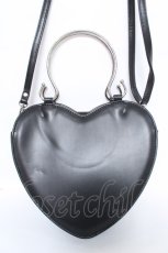 画像2: BABY,THE STARS SHINE BRIGHT / リボンハートBAG  黒/白 Y-26-05-21-012-BA-BG-SZ-ZY (2)