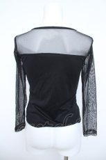 画像2: MR / 蝶ptシースルーカットソー  黒 Y-26-05-21-101-PU-TO-SZ-ZY (2)