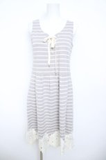 画像1: axes femme / ボーダーカットチュニ M グレー Y-26-05-21-121-AX-OP-SZ-ZY (1)