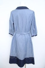 画像2: axes femme / ストライプワンピース M 紺 Y-26-05-21-129-AX-OP-SZ-ZY (2)