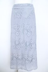 画像1: axes femme / レースロングスカート  サックス Y-26-05-21-169-AX-SK-AS-ZY (1)