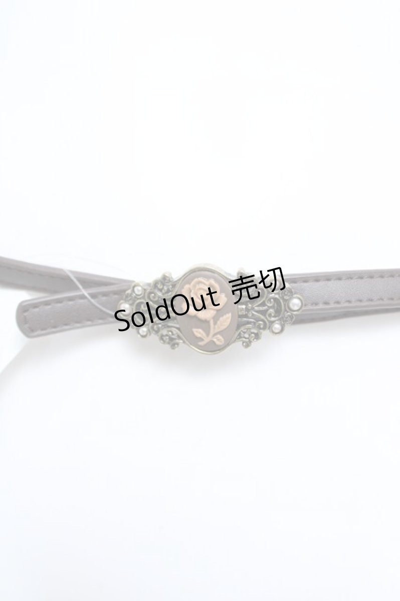 画像1: axes femme / バラカメオバックルベルト  茶 Y-26-05-21-003-AX-ZA-SZ-ZY (1)