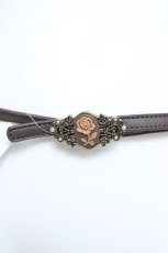 画像1: axes femme / バラカメオバックルベルト  茶 Y-26-05-21-003-AX-ZA-SZ-ZY (1)