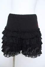 画像1: Ozz oneste / 薔薇刺繍フリルパンツ  黒 Y-26-05-21-208-OO-PA-SZ-ZY (1)