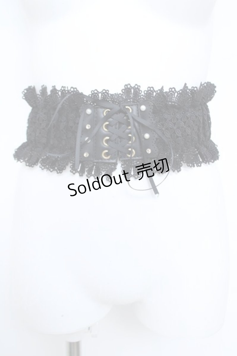 画像1: axes femme / レースコルセットベルト  黒 Y-26-05-21-004-AX-ZA-SZ-ZT769 (1)