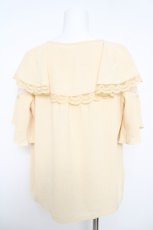 画像2: axes femme / 刺繍入ケープブラウス F 生成り Y-26-05-21-032-AX-BL-SZ-ZY (2)