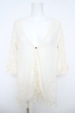 画像1: axes femme / レース切り替えボレロ M 生成り Y-26-05-21-035-AX-TO-SZ-ZY (1)